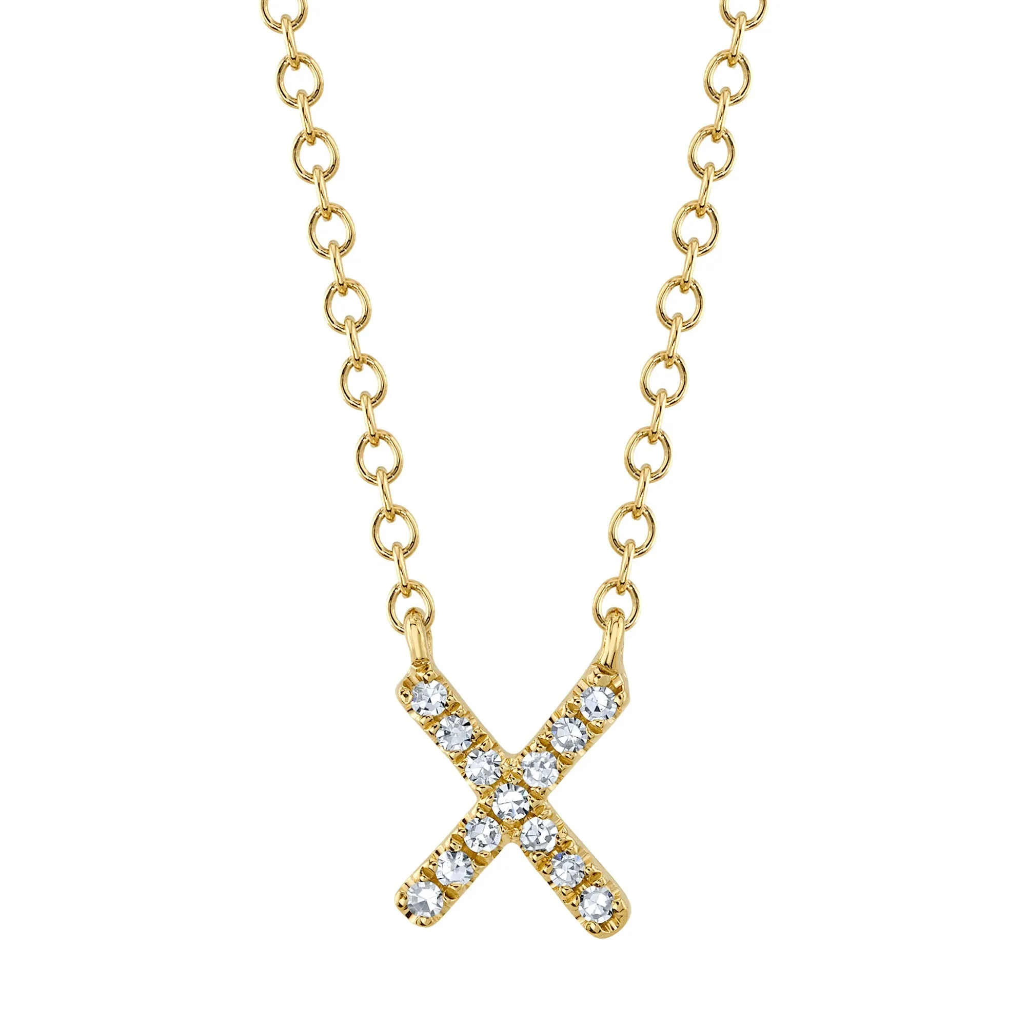 0.04CT DIAMOND NECKLACE - INITIAL X