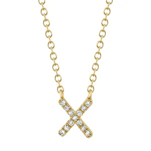 0.04CT DIAMOND NECKLACE - INITIAL X