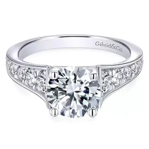 14KW Diamond Semi-Mount Engagement Ring w/ 0.57 ctw Size 6