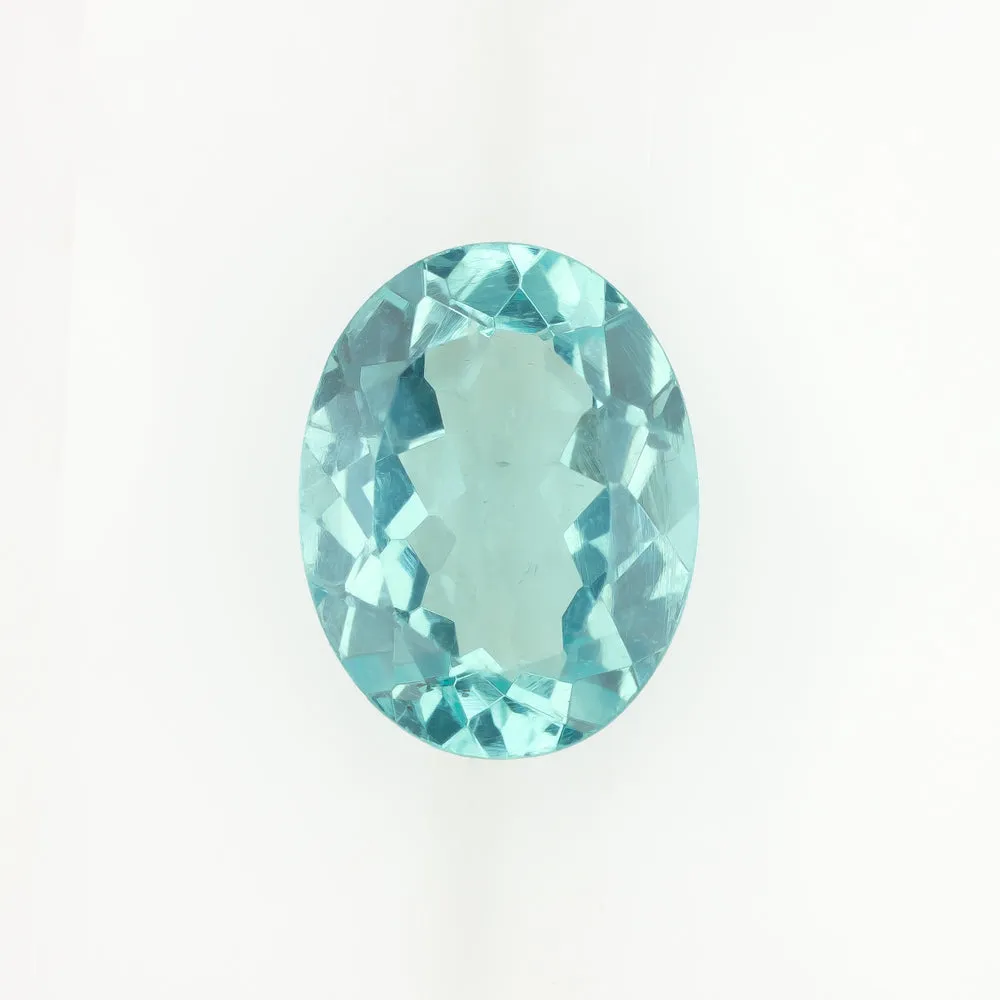 1.80ct GIA CERTIFIED OVAL SHAPE CUT APATITE TEAL BLUE NATURAL LOOSE GEMSTONE