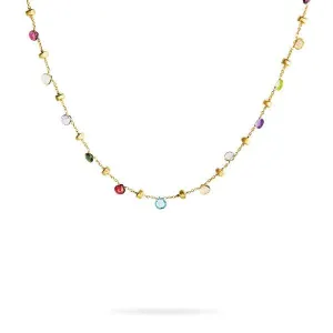 18K YELLOW GOLD AND GEMSTONE NECKLACE FROM THE PARADISE COLLECTION