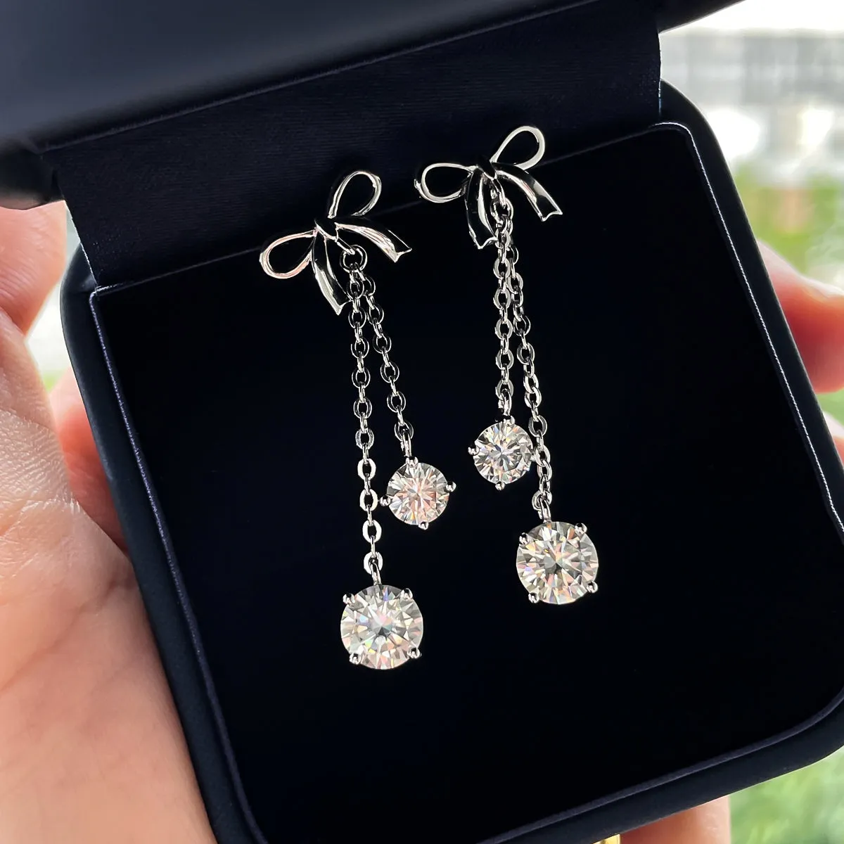 3.0CTTW D Color Moissanite Earrings 925 Sterling Silver Stud Earrings