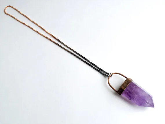 30" Large Amethyst Necklace