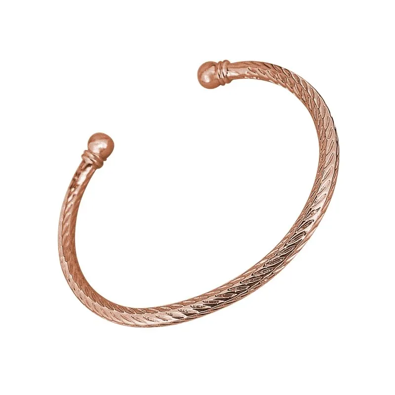 4mm Rose Gold Filled Bonded Torque Bangle Adjustable