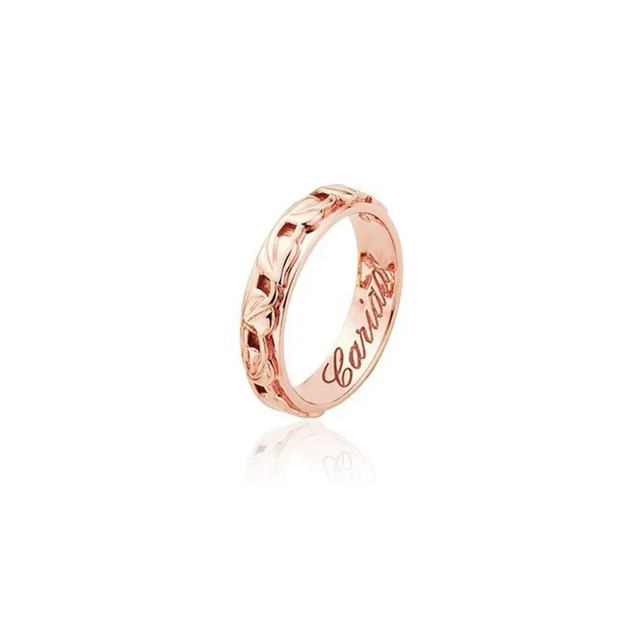 9ct Rose Gold 5mm Tree of Life Cariad Wedding Ring