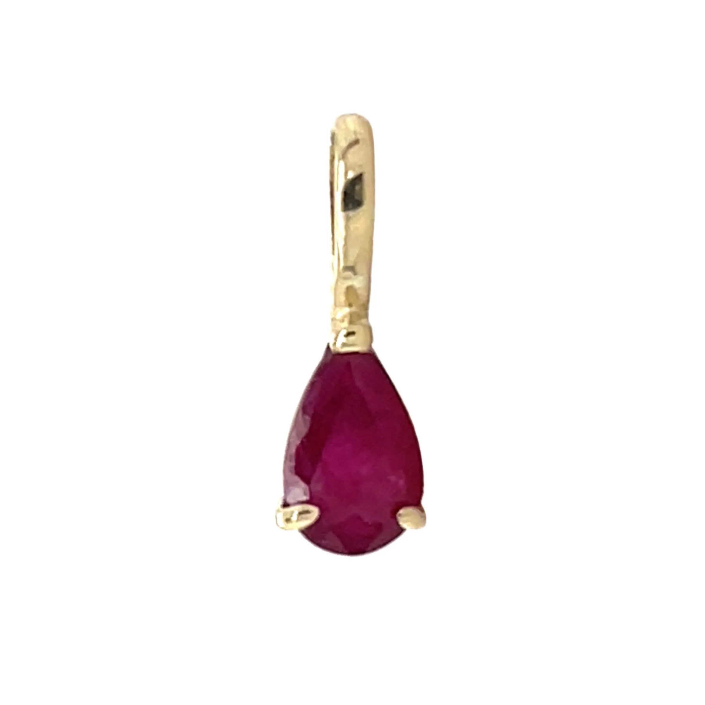 9ct Yellow Gold Pear Birthstone Gemstone Charm