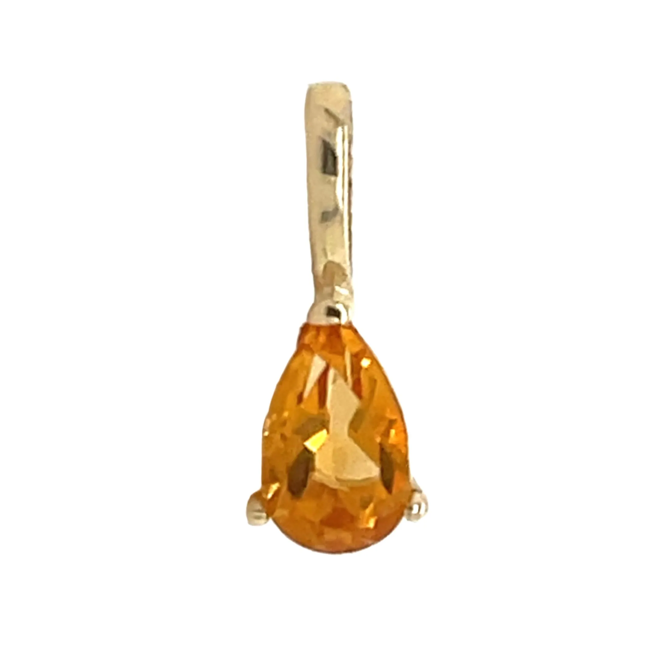 9ct Yellow Gold Pear Birthstone Gemstone Charm