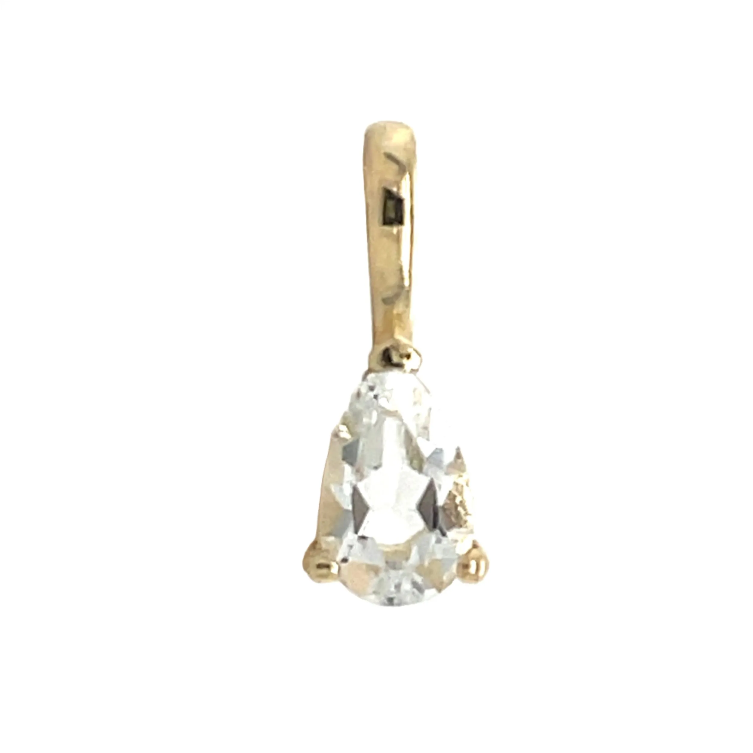 9ct Yellow Gold Pear Birthstone Gemstone Charm