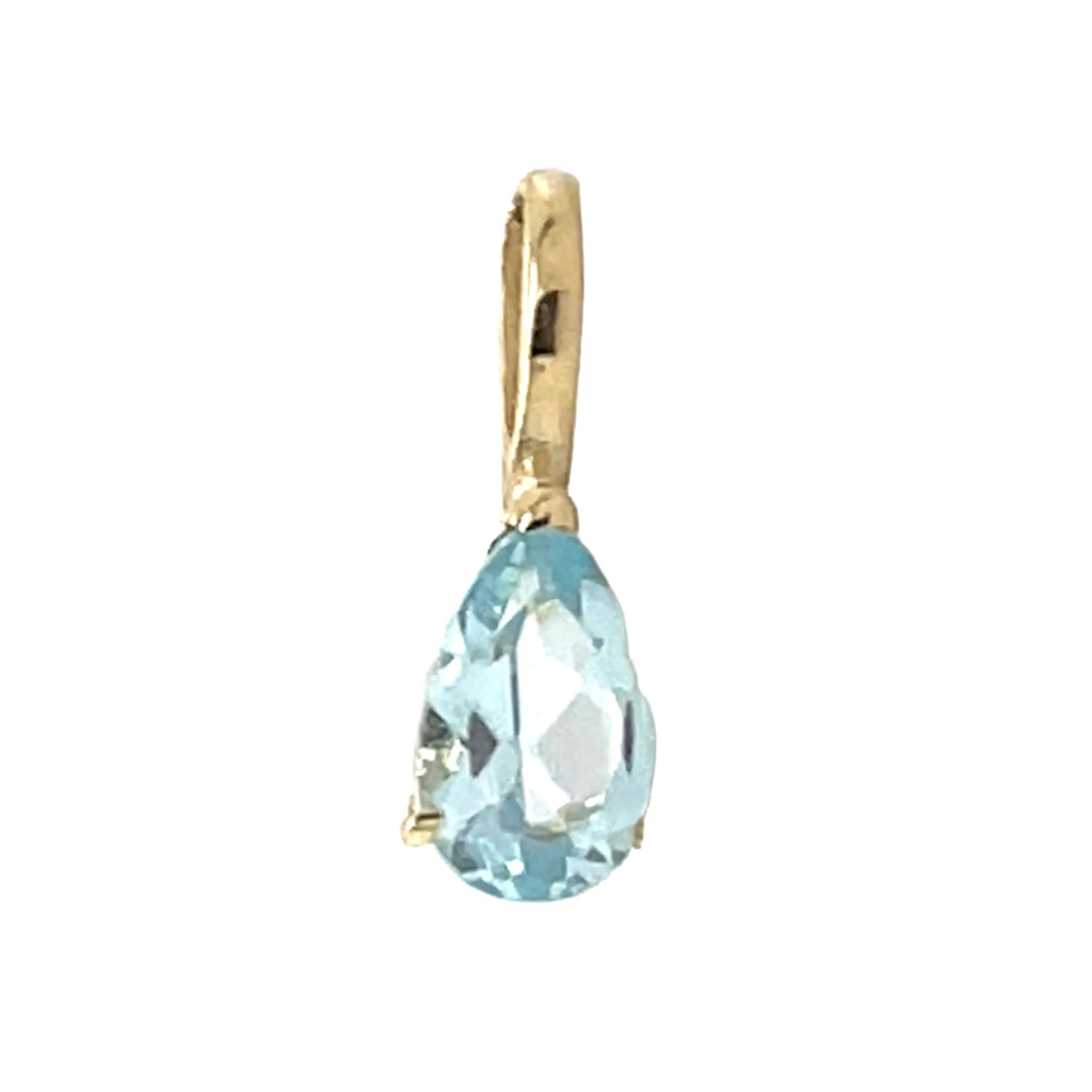 9ct Yellow Gold Pear Birthstone Gemstone Charm