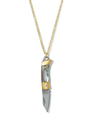 Abalone Pocket Knife Necklace