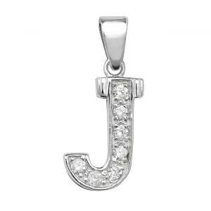 Acotis Silver Pendant Zirconia Personalized Initial - G6125/J