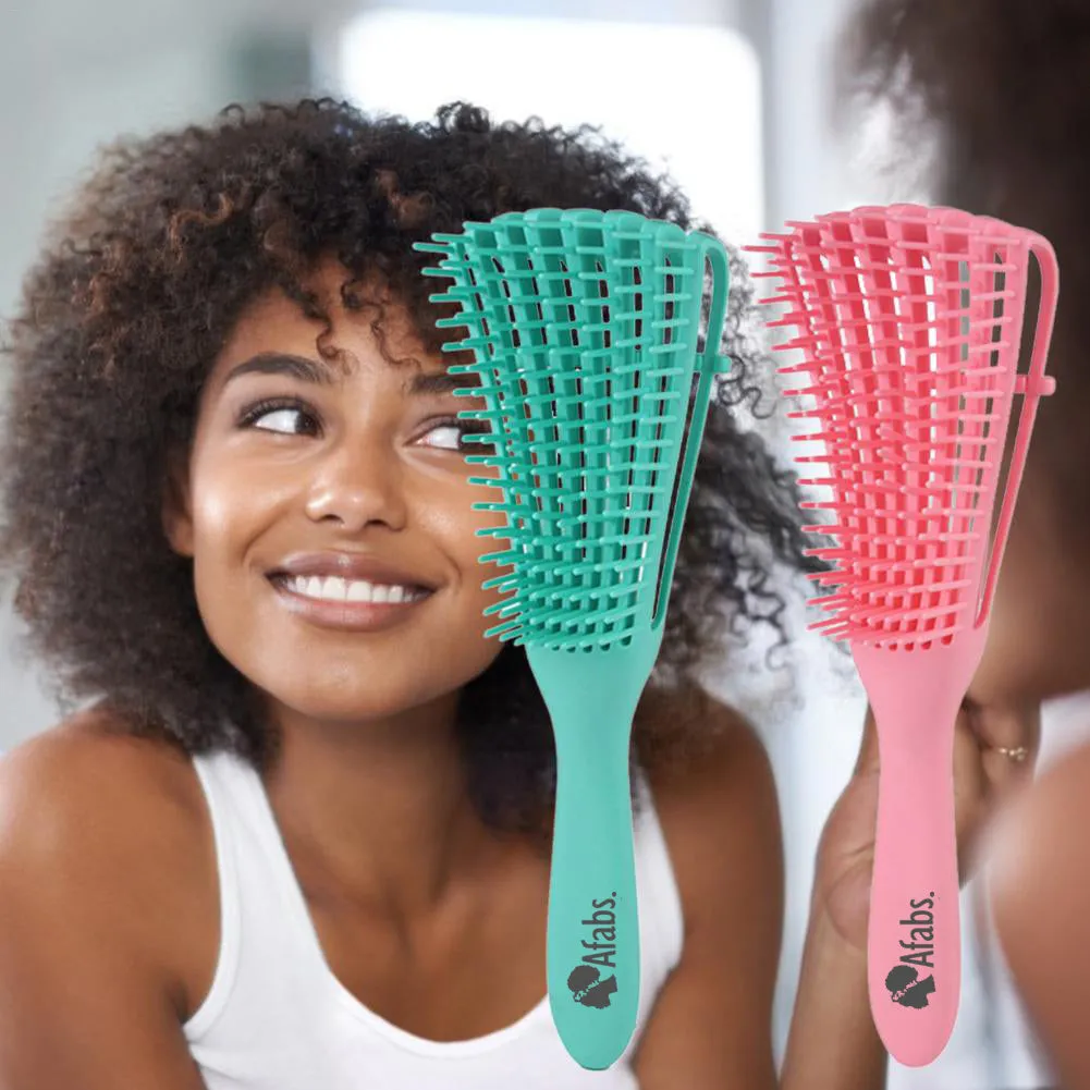 Afabs® Detangler brush | Detangling brush | Comb for curls | Afro hair brush | Green