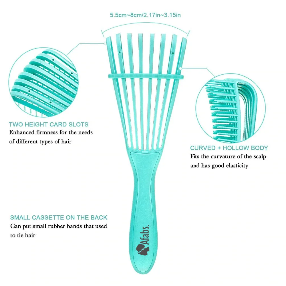 Afabs® Detangler brush | Detangling brush | Comb for curls | Afro hair brush | Green