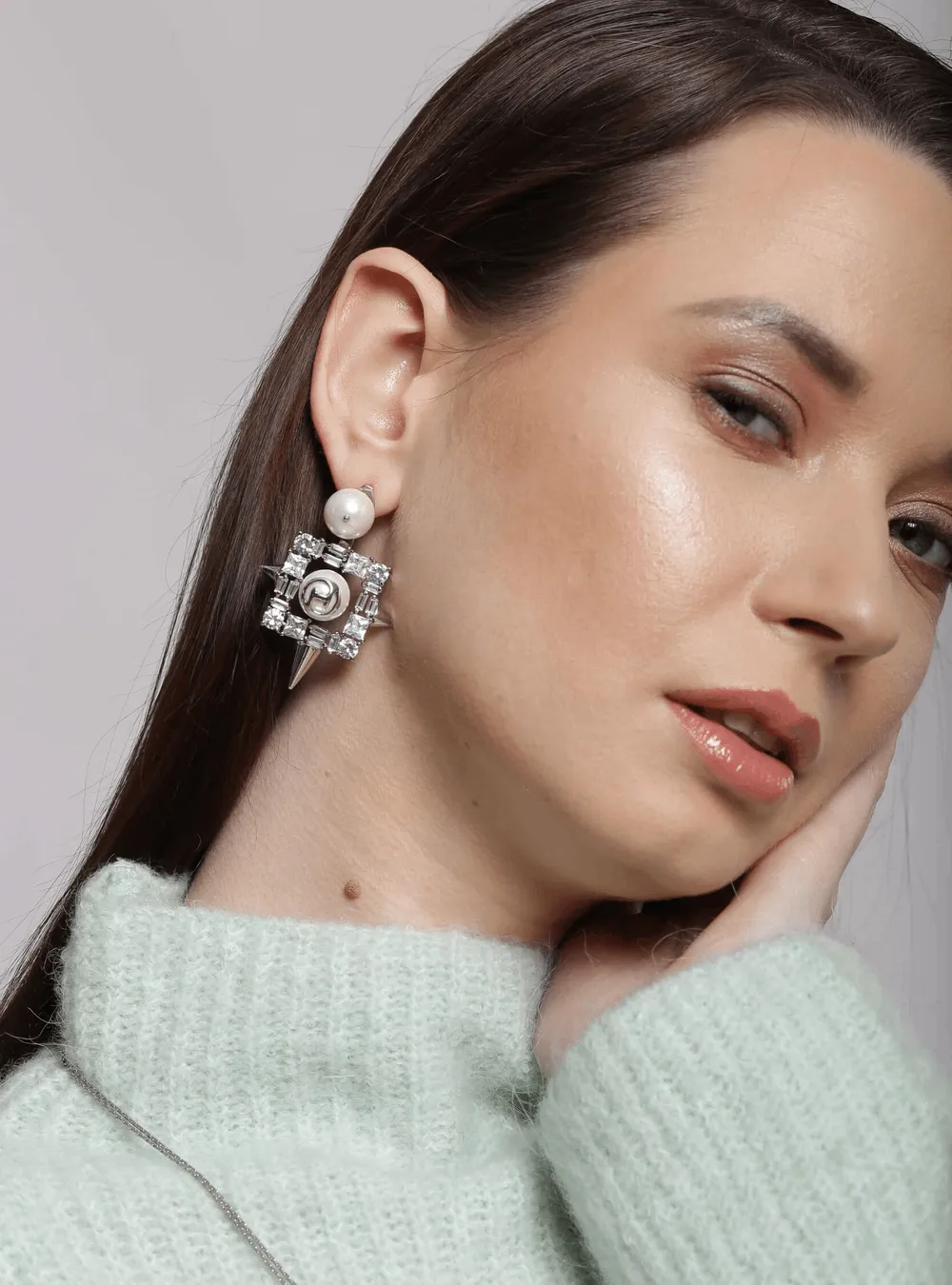 Alaya F Wearing OH Celeste Orion Nova Stud Drop Earrings