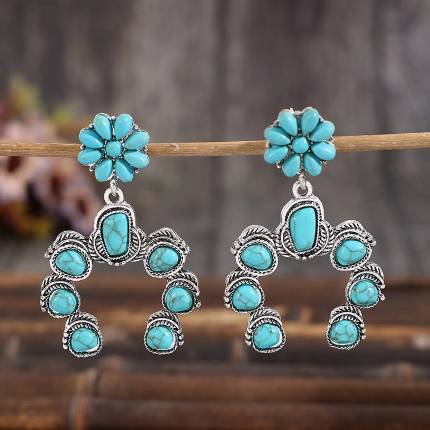 Alluring Turquoise Dangle Earrings