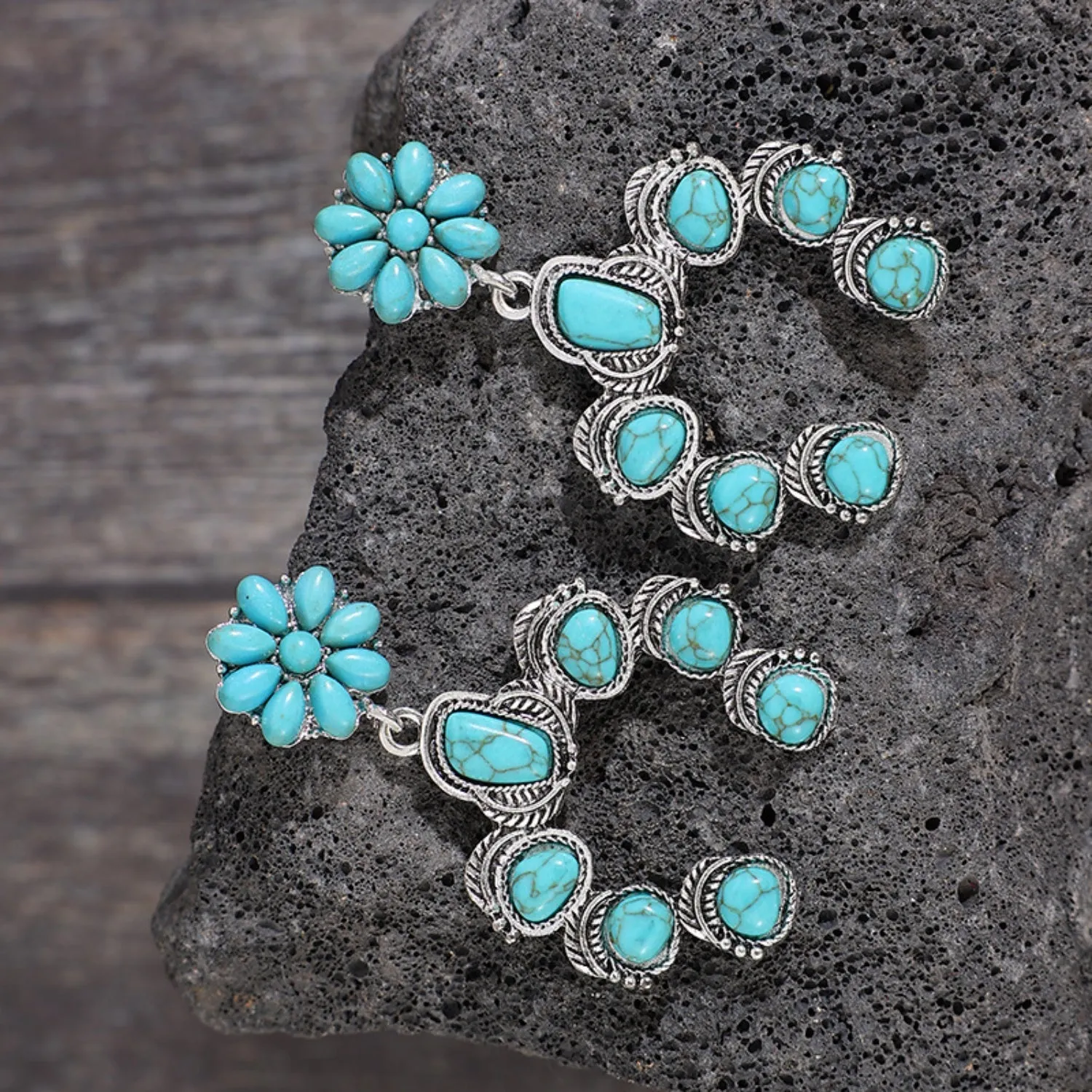 Alluring Turquoise Dangle Earrings