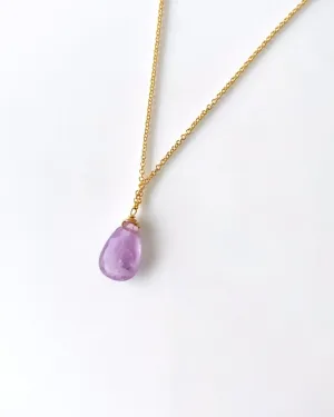 Amethyst Drop Necklace