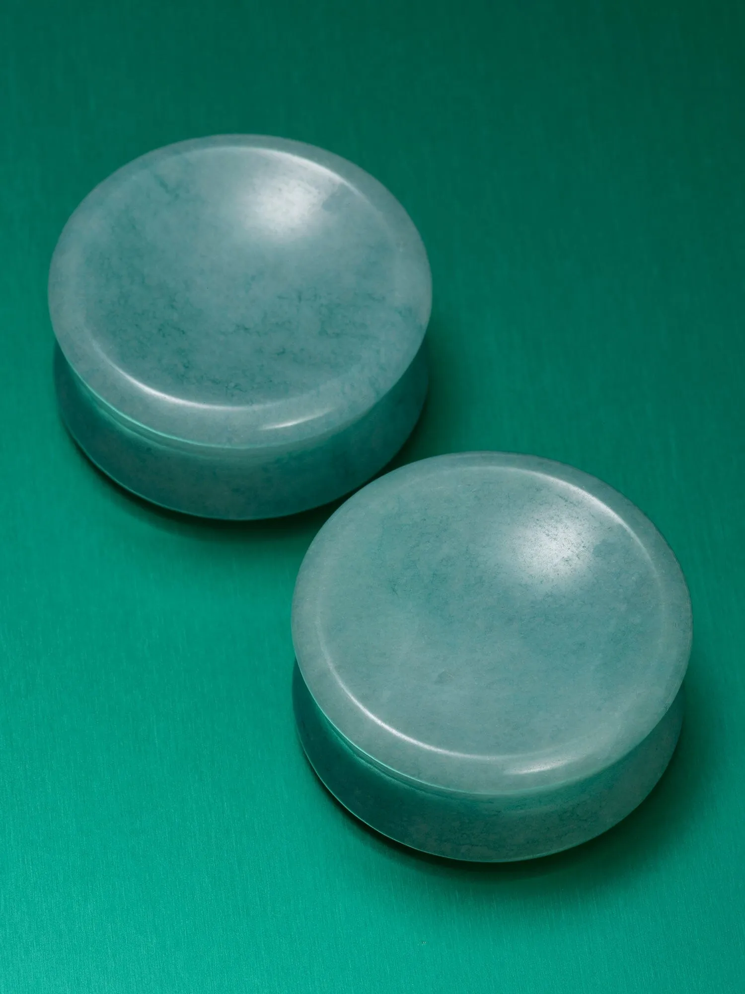 Aquamarine Amazonite Concave Stone Plugs