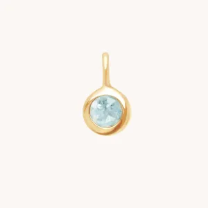 Aquamarine Balance Charm 9k Gold