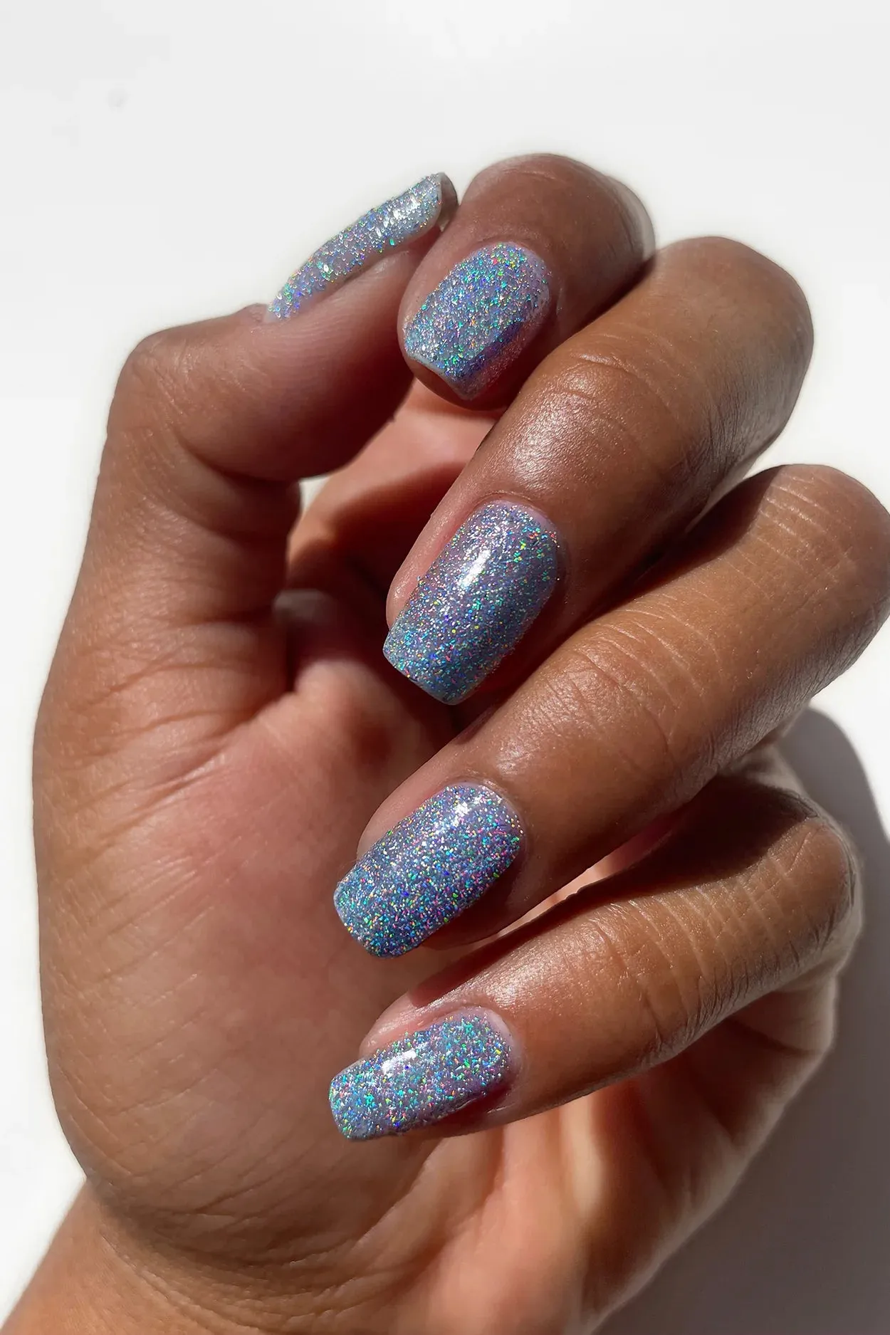 Aquamarine Light Blue Jelly Holographic Nail Polish