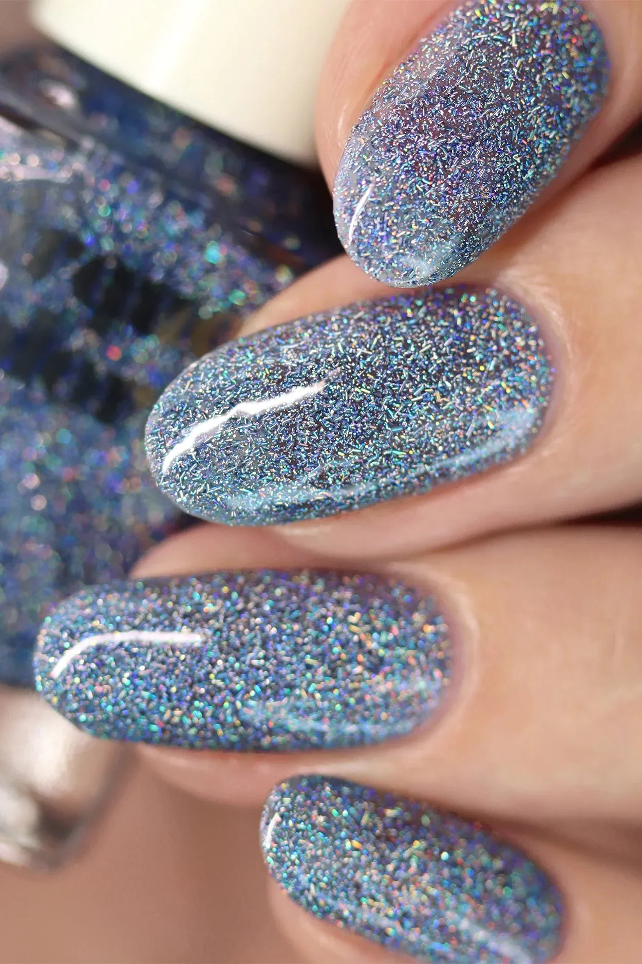 Aquamarine Light Blue Jelly Holographic Nail Polish