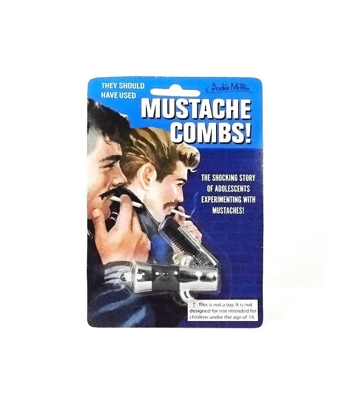 Archie Mcphee - Switchblade Mustache Comb