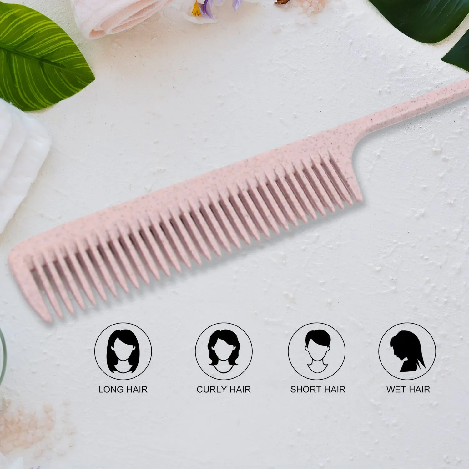 Barber Comb, Lightweight Plastic Comfortable Hair Comb Durable for Bathroom for Salon, Hair Comb Beauty Tool Use For Men & Women (1 Pc)