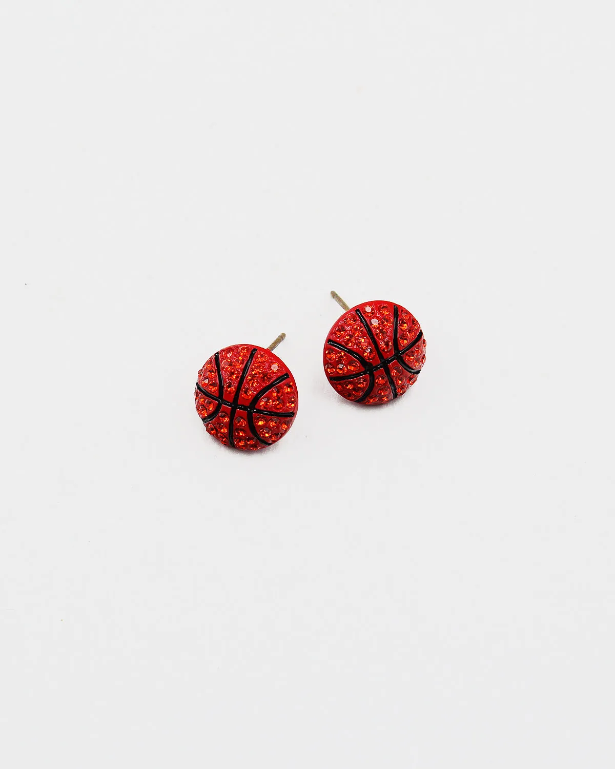 Basketball Crystal Stone Stud Earrings