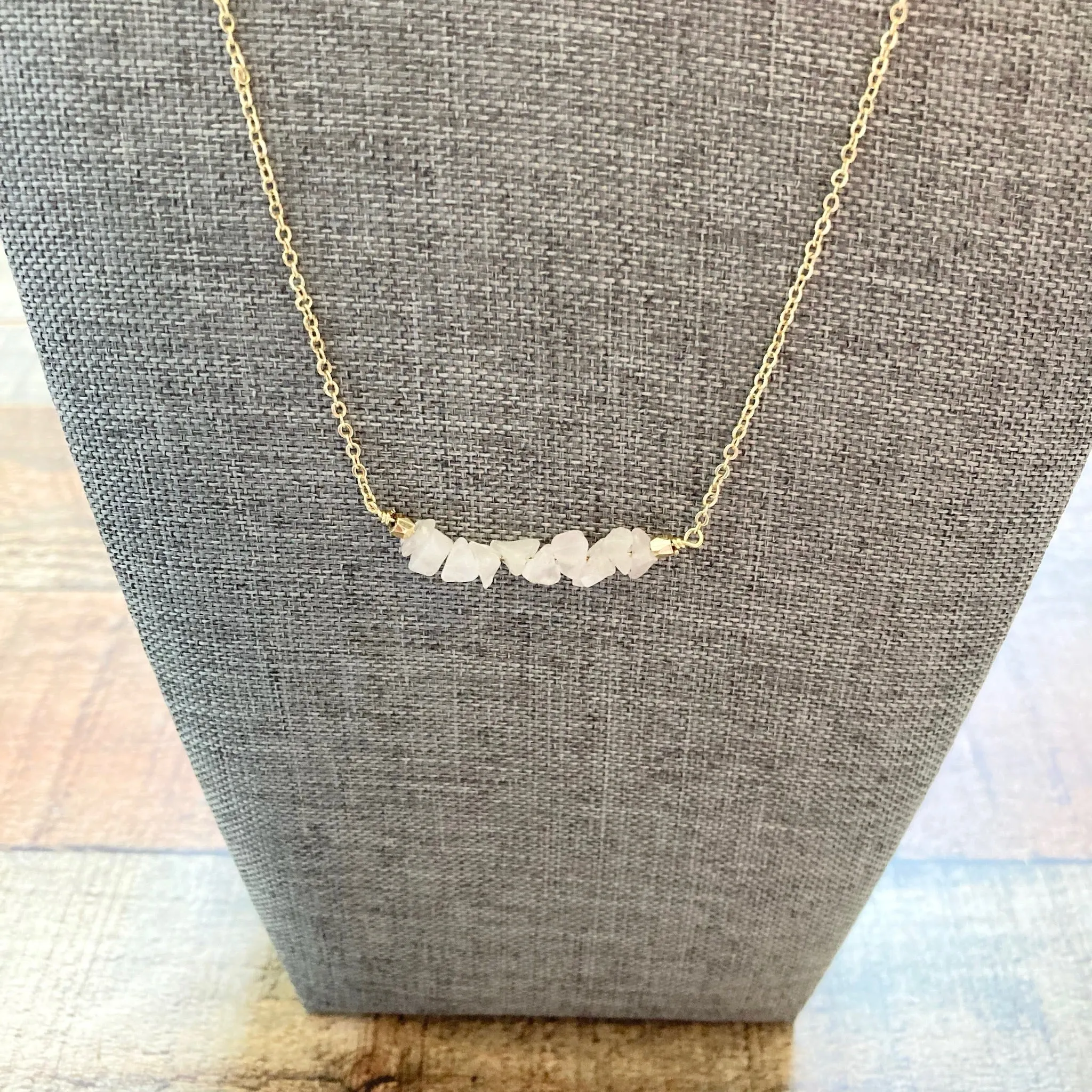 Benevolence LA White Quartz Bar Necklace