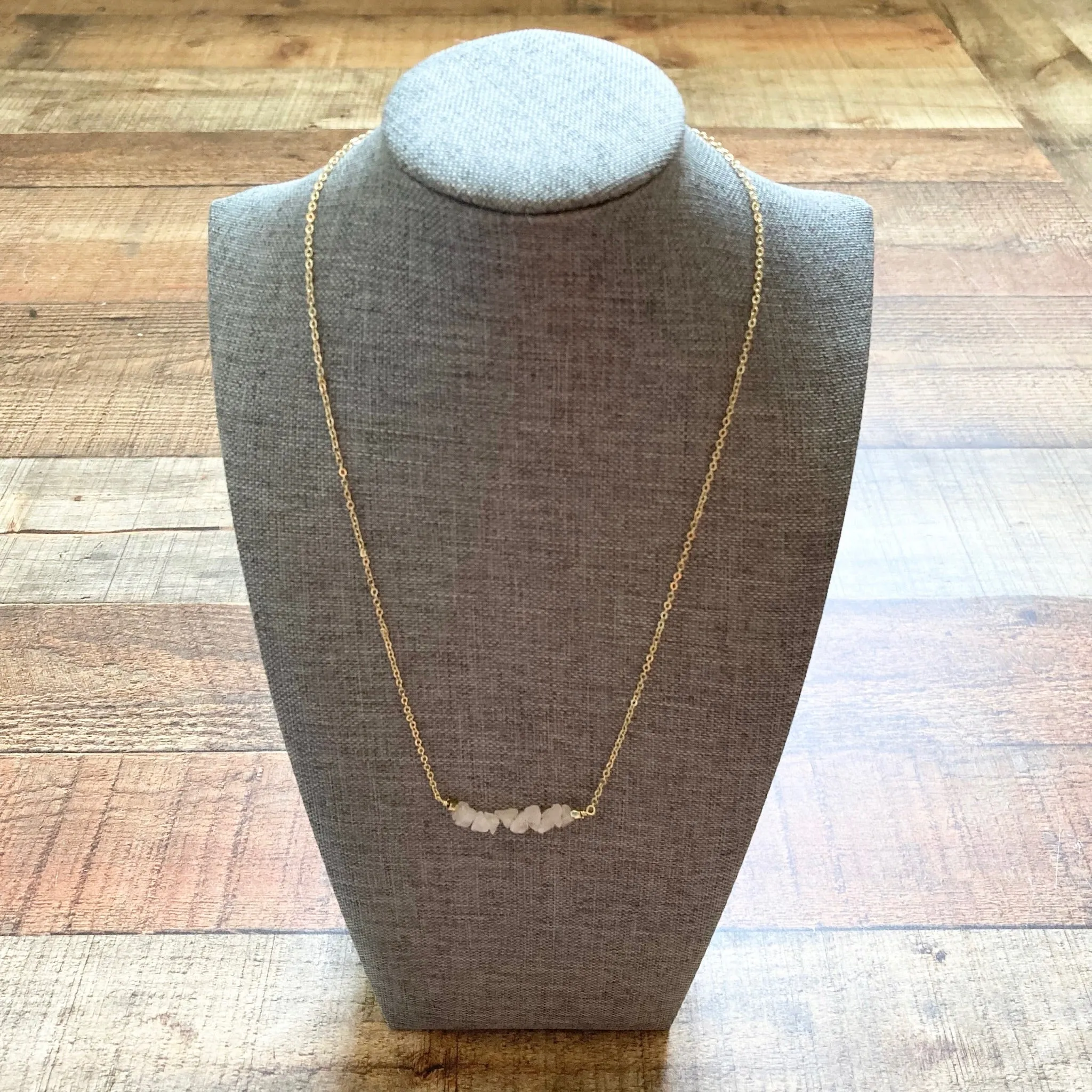 Benevolence LA White Quartz Bar Necklace