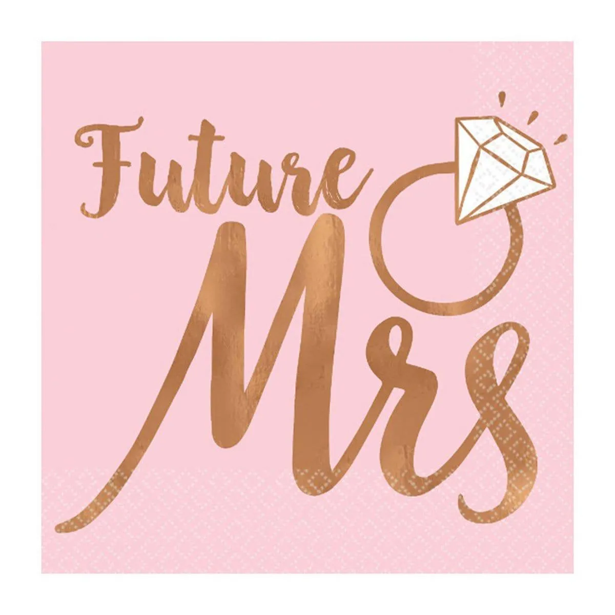 Blush Future Mrs. Beverage Napkins 16pk | 1 ct