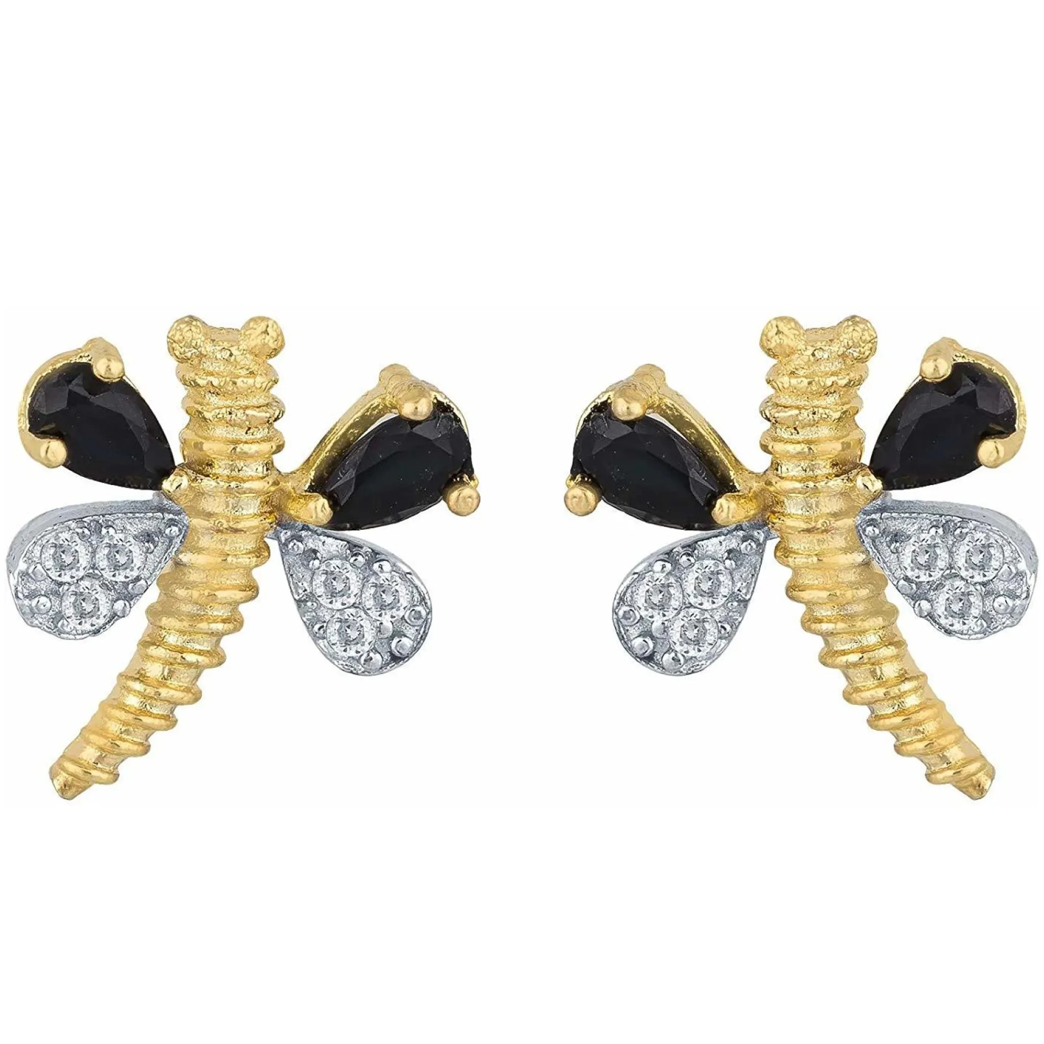 Brass Jewel Set (White, Black)