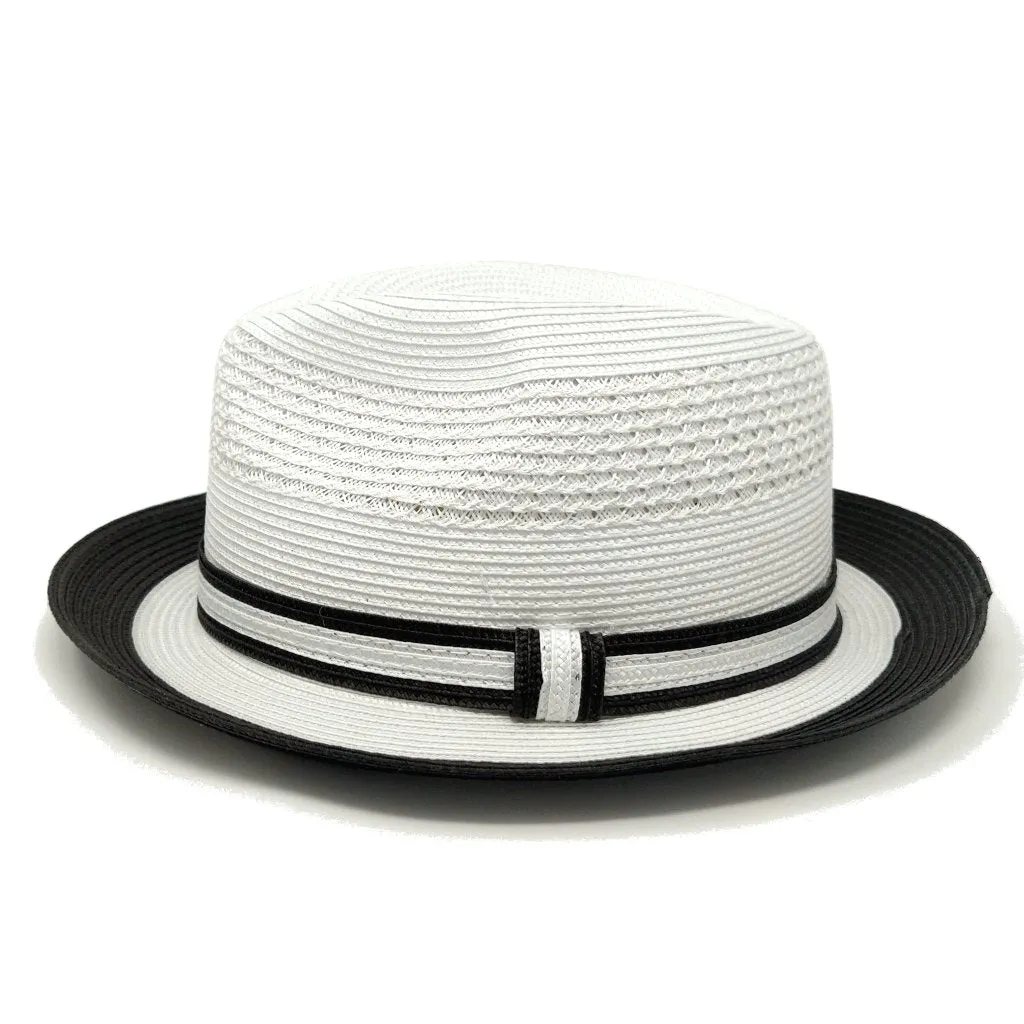 Bruno Capelo Dayton Two-Tone Straw Fedora