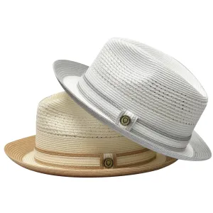 Bruno Capelo Dayton Two-Tone Straw Fedora