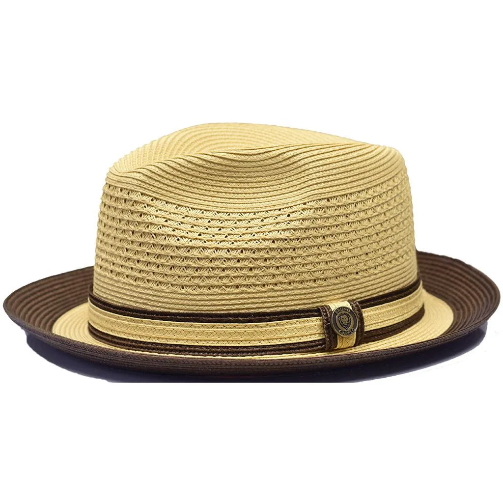 Bruno Capelo Dayton Two-Tone Straw Fedora