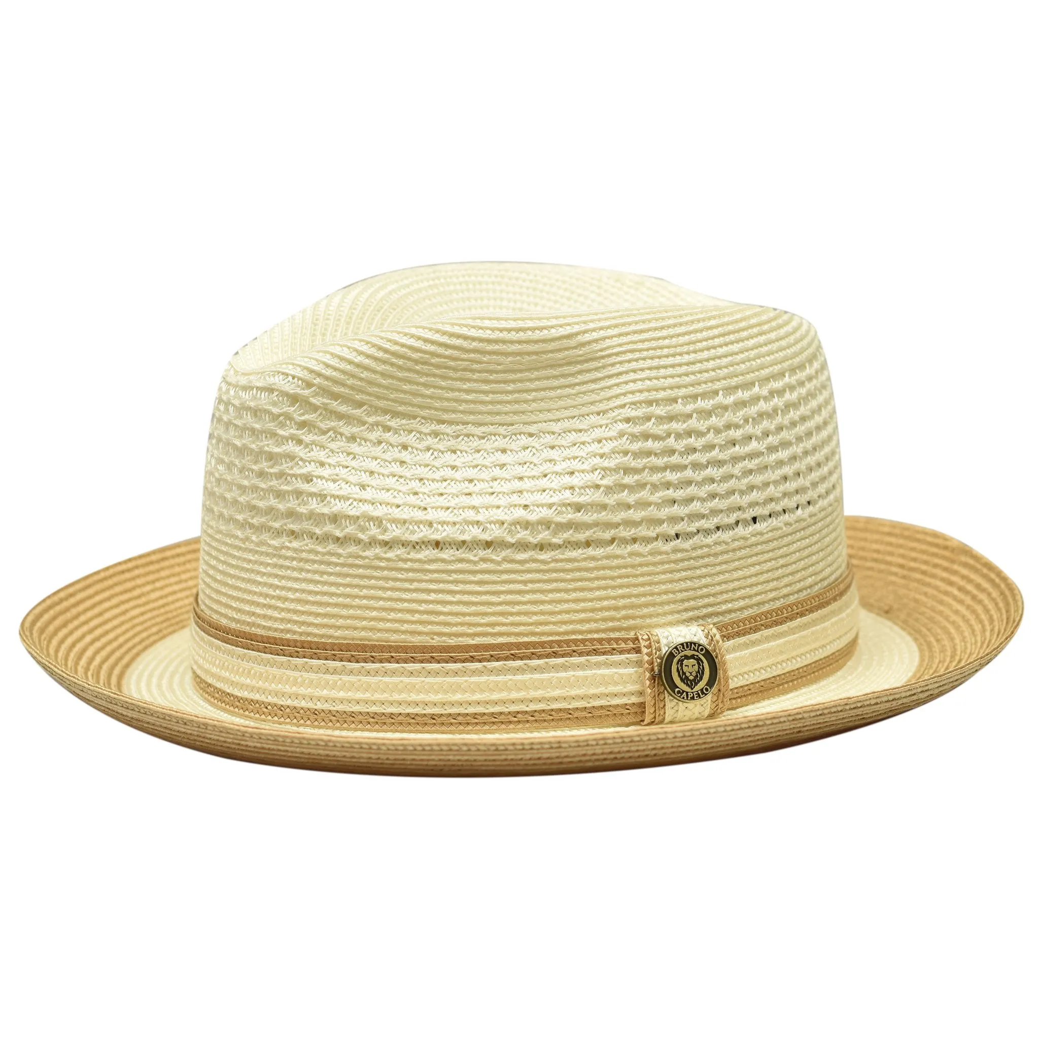 Bruno Capelo Dayton Two-Tone Straw Fedora