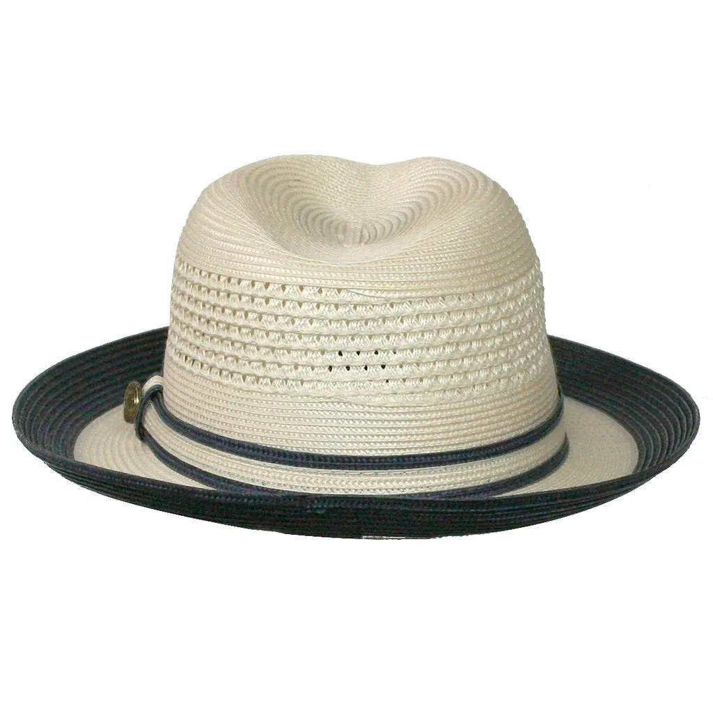 Bruno Capelo Dayton Two-Tone Straw Fedora