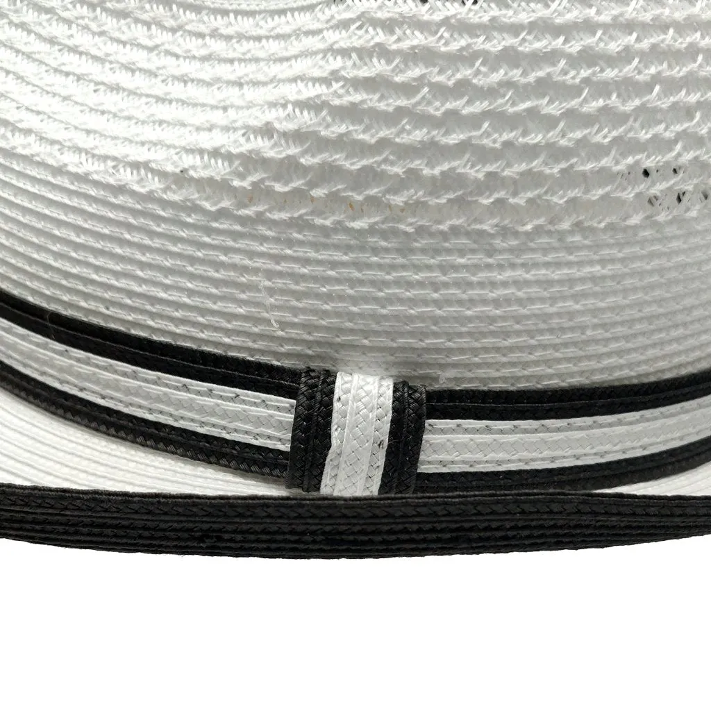 Bruno Capelo Dayton Two-Tone Straw Fedora