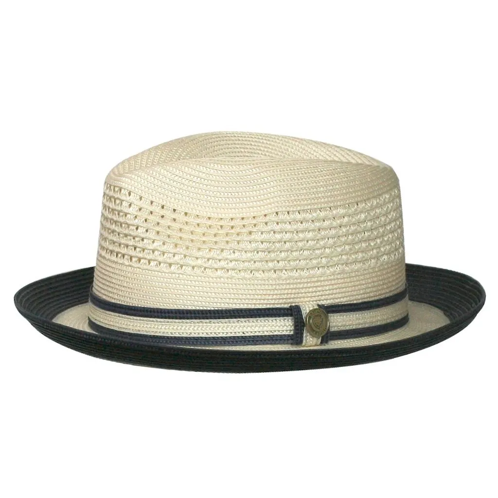 Bruno Capelo Dayton Two-Tone Straw Fedora