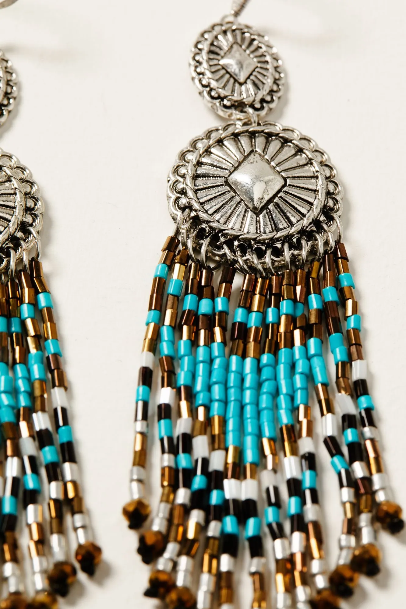 Caballero Turquoise Fringe Earrings