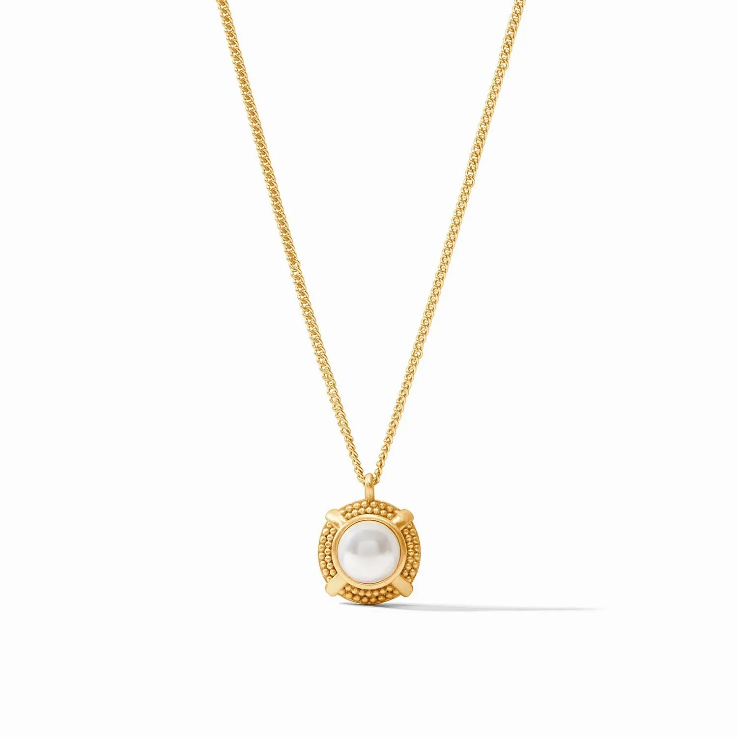 CABOCHON SOLITAIRE NECKLACE-PEARL