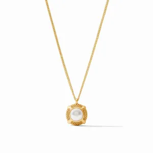 CABOCHON SOLITAIRE NECKLACE-PEARL