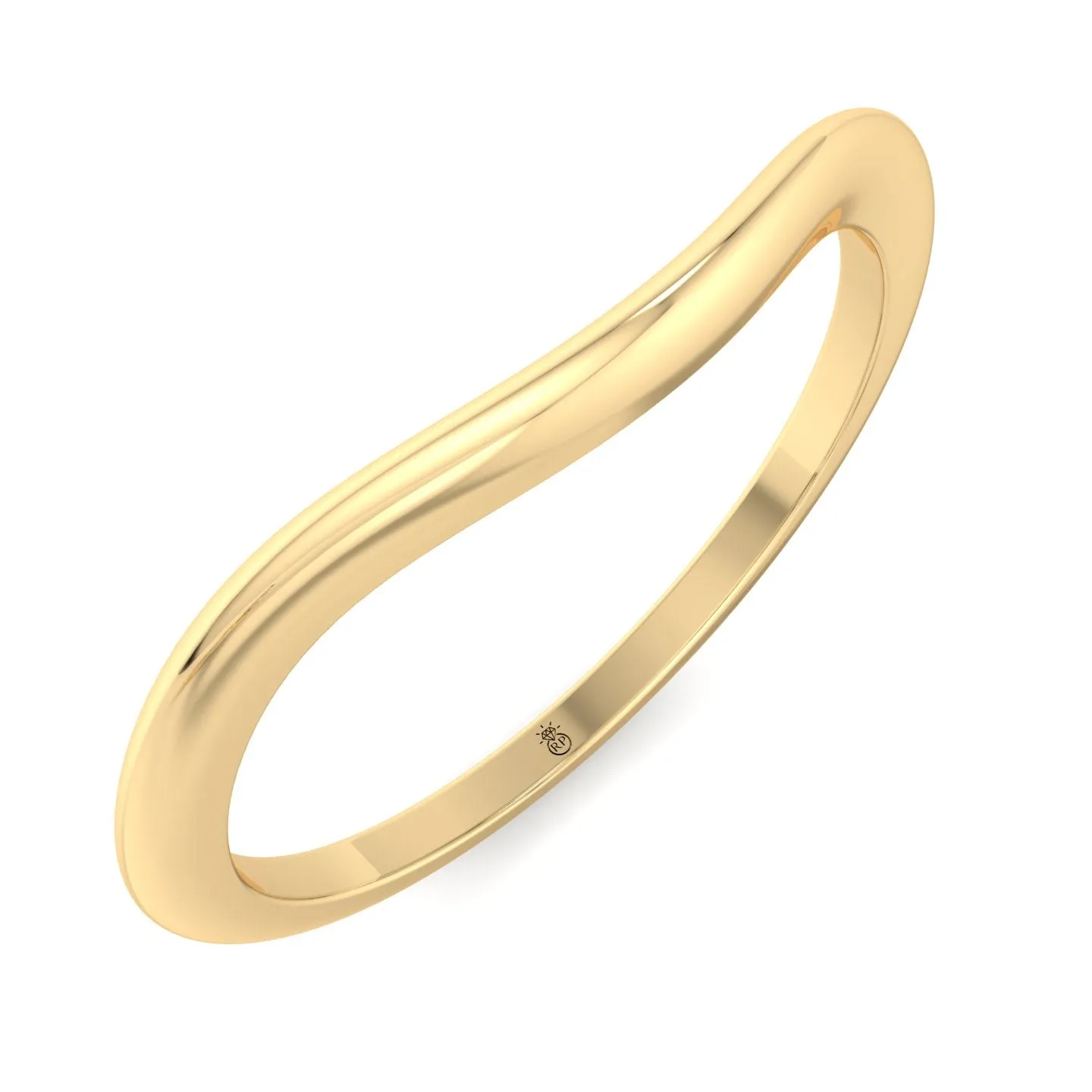 Capri - 3mm Plain Wedding Band with Curve