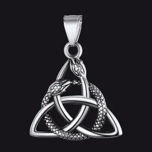 Celtic Trinity Knot Snake Pendant