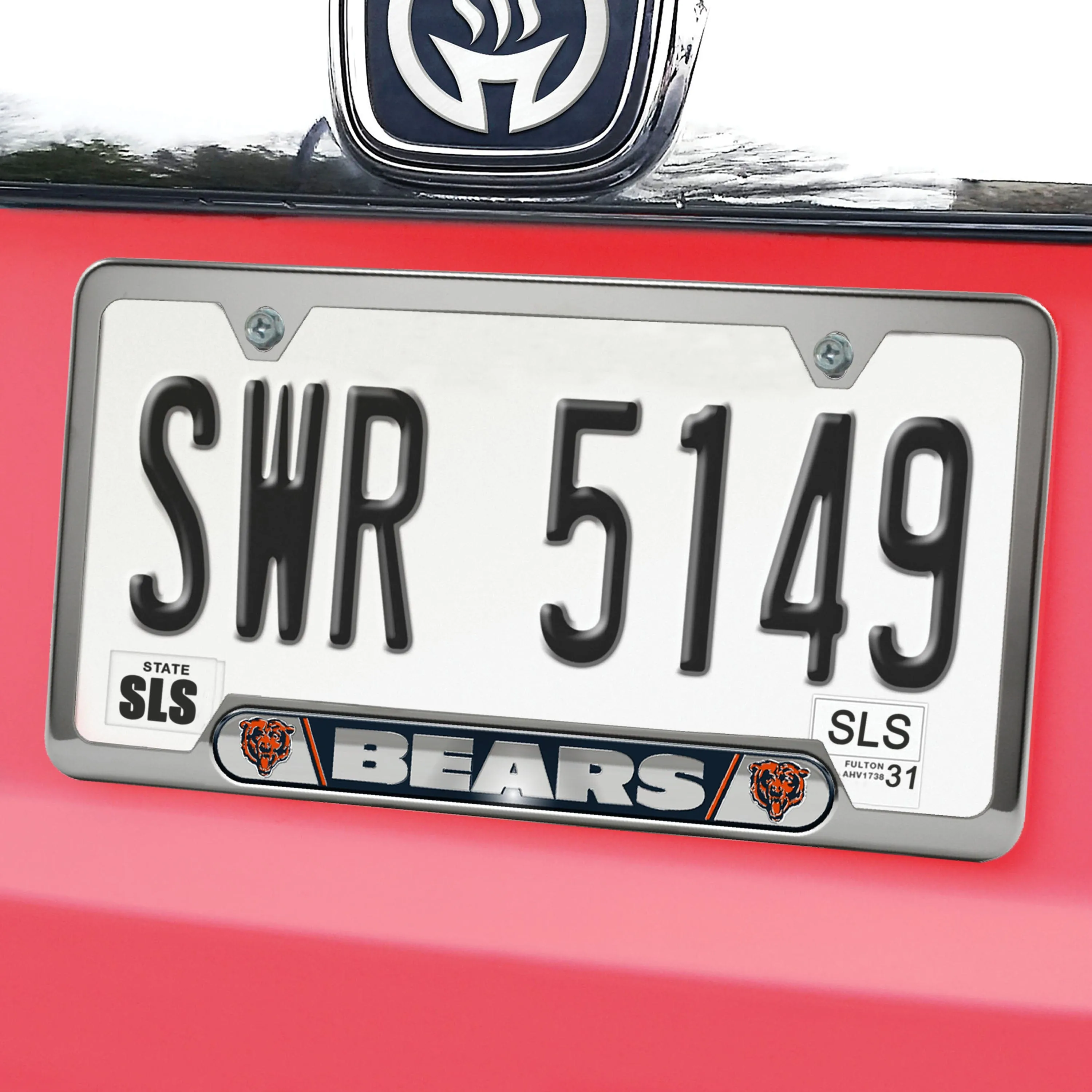 Chicago Bears Embossed License Plate Frame, 6.25in x 12.25in