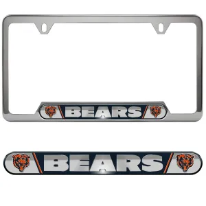 Chicago Bears Embossed License Plate Frame, 6.25in x 12.25in