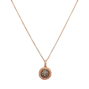 Chocolate Diamond Round Pendant