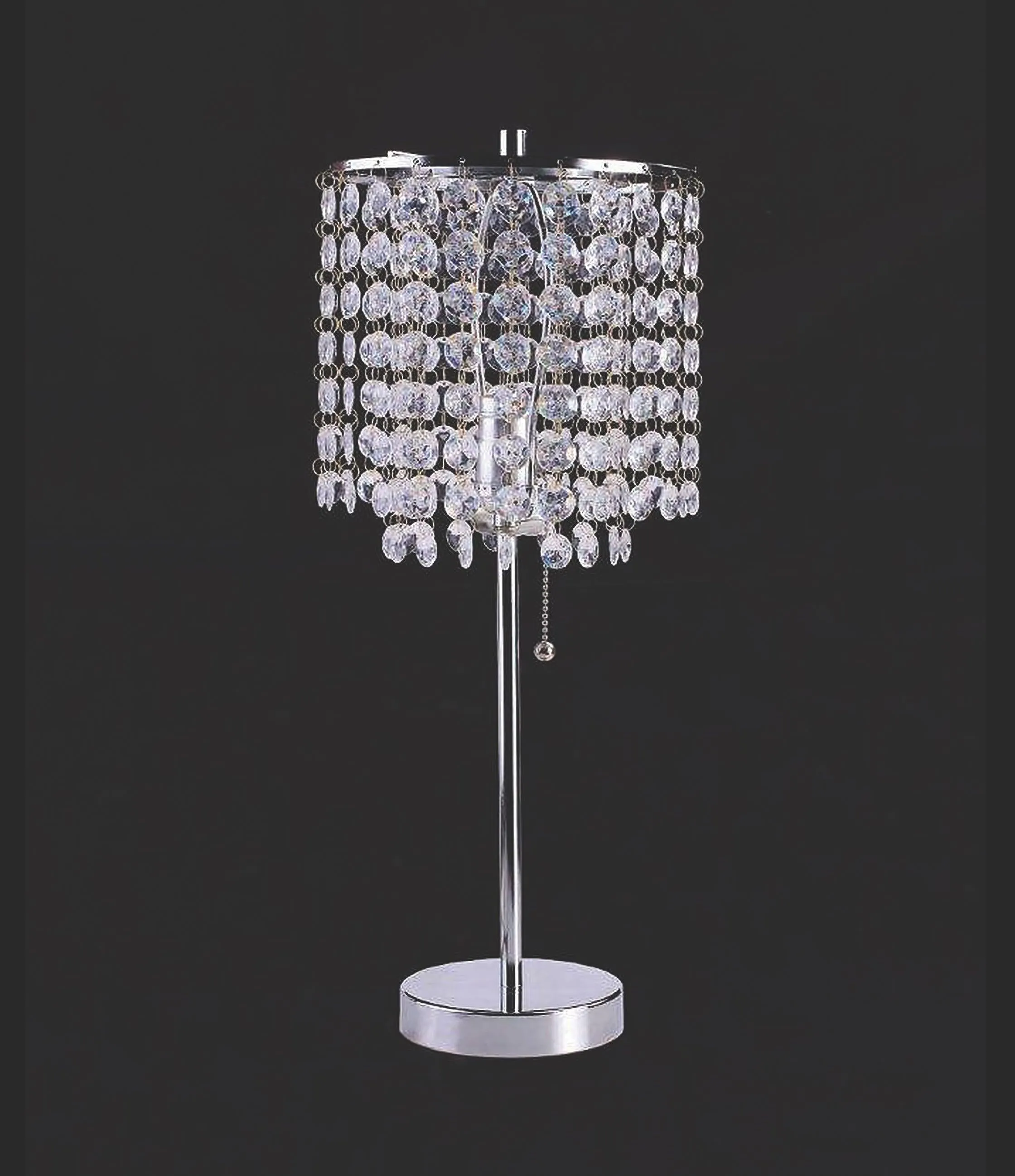 CHROME TABLE LAMP 19 H