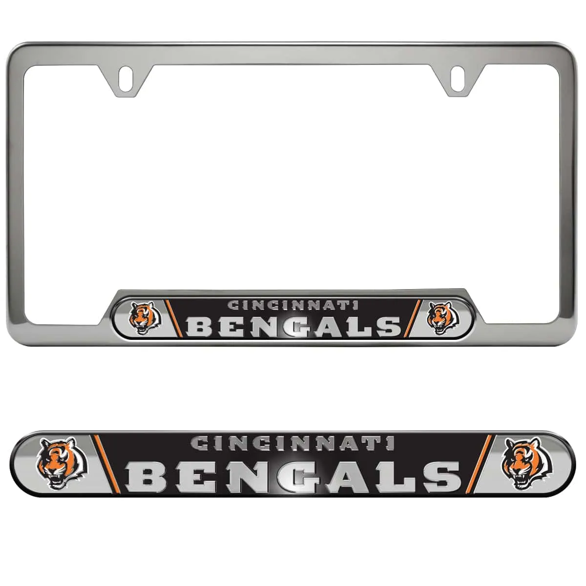 Cincinnati Bengals Embossed License Plate Frame, 6.25in x 12.25in