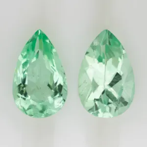 COLOMBIAN EMERALD PAIR PEAR CUT 4 CARAT NATURAL TEARDROP DANGLE DROP EARRINGS